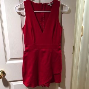 Red Skort Romper